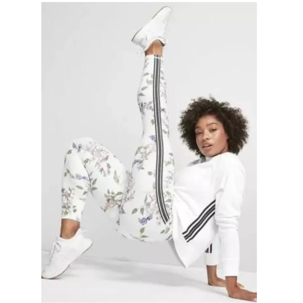 Athleta White Floral Contender Blossom 7/8 Leggings Women’s‎ Sz M